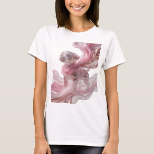 Camiseta Bebê Cachorro Prateado Chamativo no Espaço