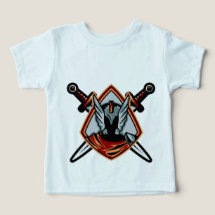 Camiseta Bebê Capacete de Guerreiro