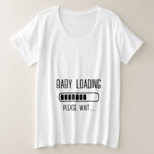 Camiseta Bebê Carregando Por Favor Aguarde Maternidade