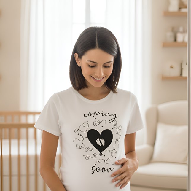 Camiseta Bebê Chegando em Breve  | Mãe Grávida Fofa (Someone Special Is Coming Soon 👶)