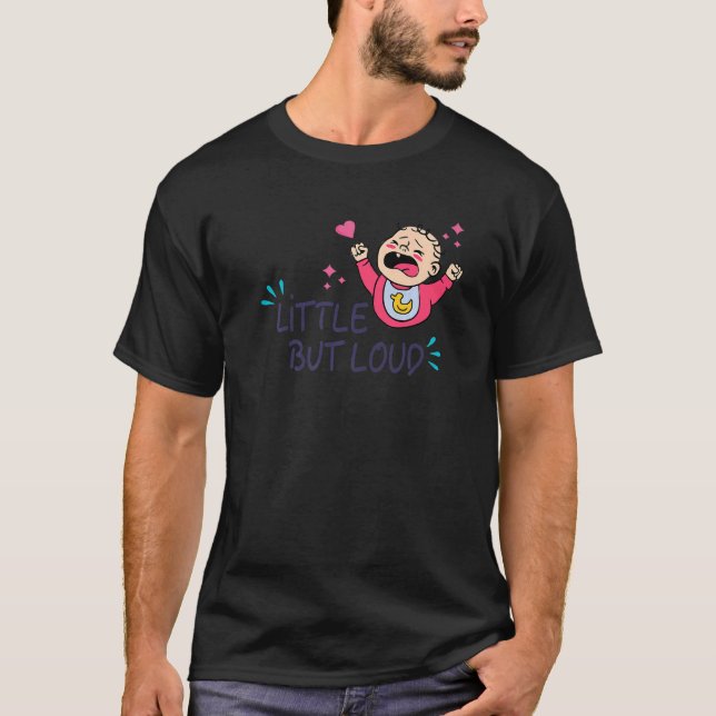 Camiseta Bebê chorando recém-nascido Gritando N (Frente)