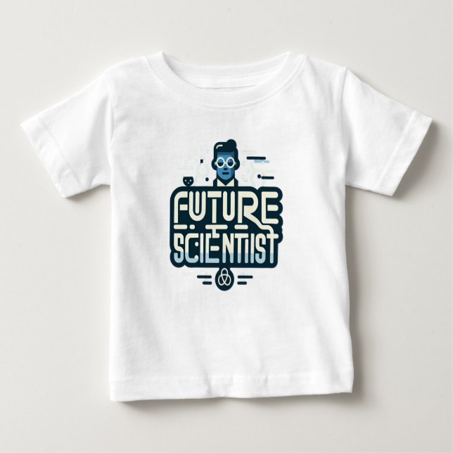 Camiseta bebê cientista futuro (Frente)