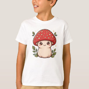 Camiseta Bebê Cogumelo Kawaii Fofo