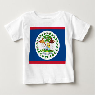 Camiseta Bebê com Bandeira de Belize