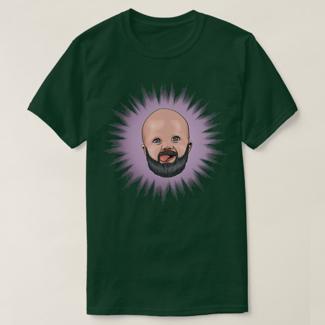 Camiseta Bebê com barba (Frente do Design)