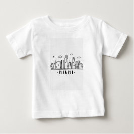 Camiseta bebê com "Miami"