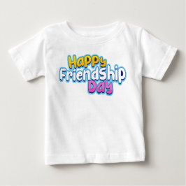 Camiseta Bebê com o logotipo "Feliz Dia da Amizade"