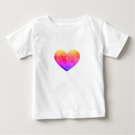Camiseta Bebê Coração de Slime