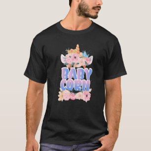 Camiseta Bebê Corn Cute Unicorne Garota Namorada 1