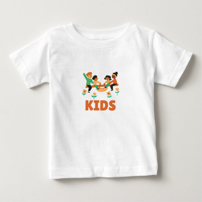 Camiseta bebê crianças jogo  (Frente)