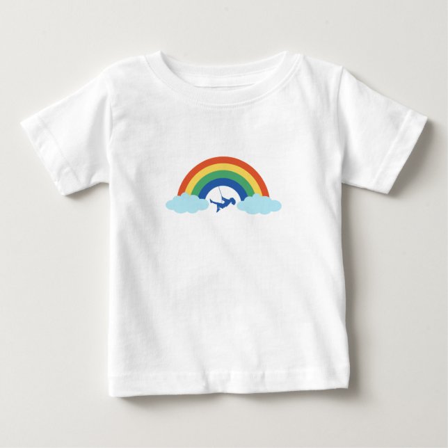 Camiseta bebê crianças jogo arco íris  (Frente)