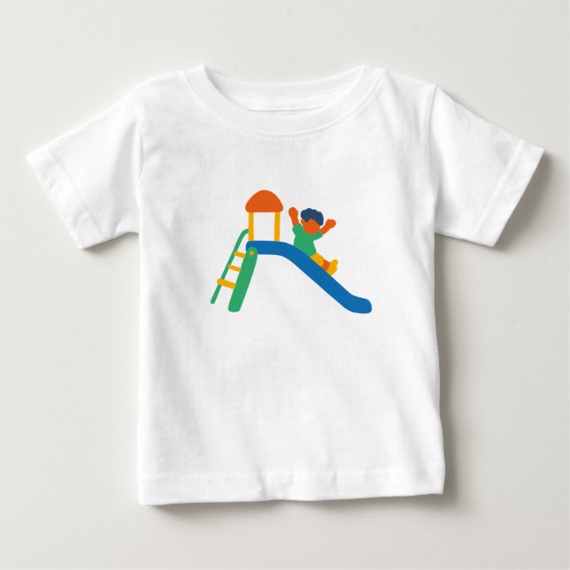 Camiseta bebê crianças jogo jardim  (Frente)