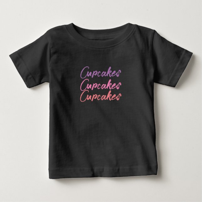 Camiseta Bebe Cupcakes Bonitos Doces (Frente)