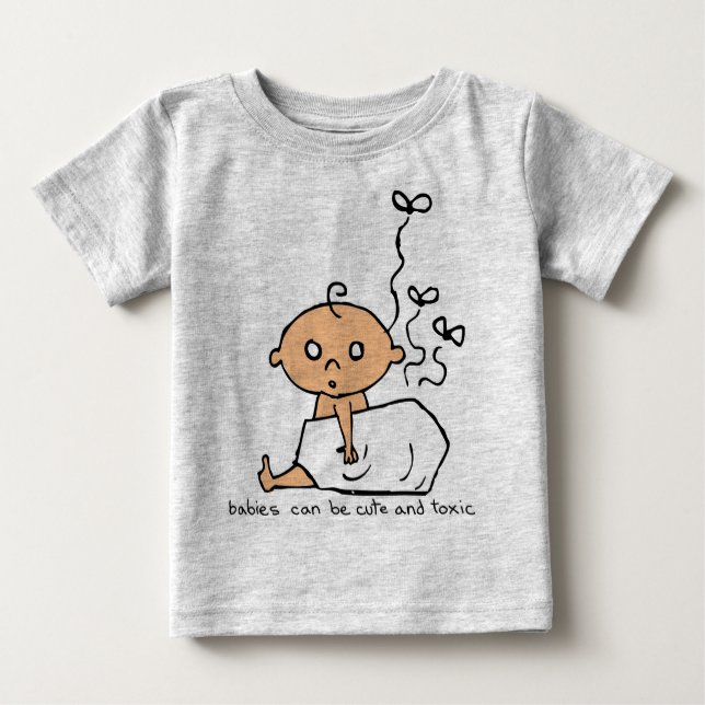 Camiseta Bebê-Cute e Tóxico (Frente)