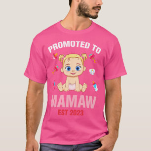 Camiseta Bebê Cute Promovido Para Mamaw No Último Aniversár