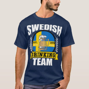Camiseta Bebê de bandeira de Suecia Engraçado da Equipe de 