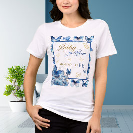 Camiseta Bebê de borboleta azul-esbranquiçada elegante em M