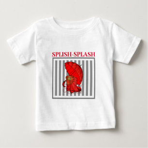 Camiseta Bebê de Botas Vermelhas de Chuva e Guarda