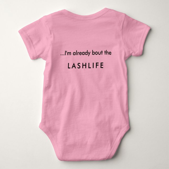 Camiseta Bebê de LASHLIFE (Verso)