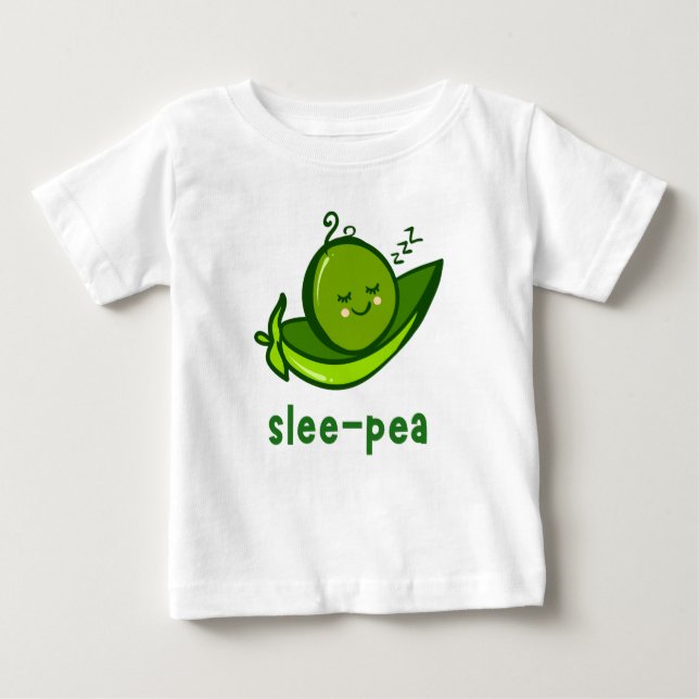 Camiseta Bebê de Leite-Pea - Bebê do Chá de Jardim (Frente)