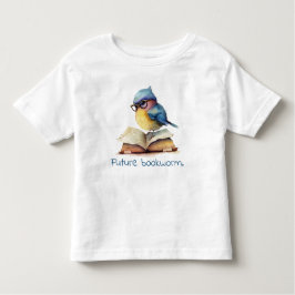 Camiseta Bebê de Leitura de Pássaros Azuis Futuros