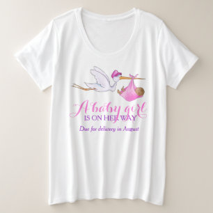 Camiseta Bebê de loja no caminho da maternidade de data per