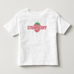 Camiseta Bebê de Morango Fofo Estilo