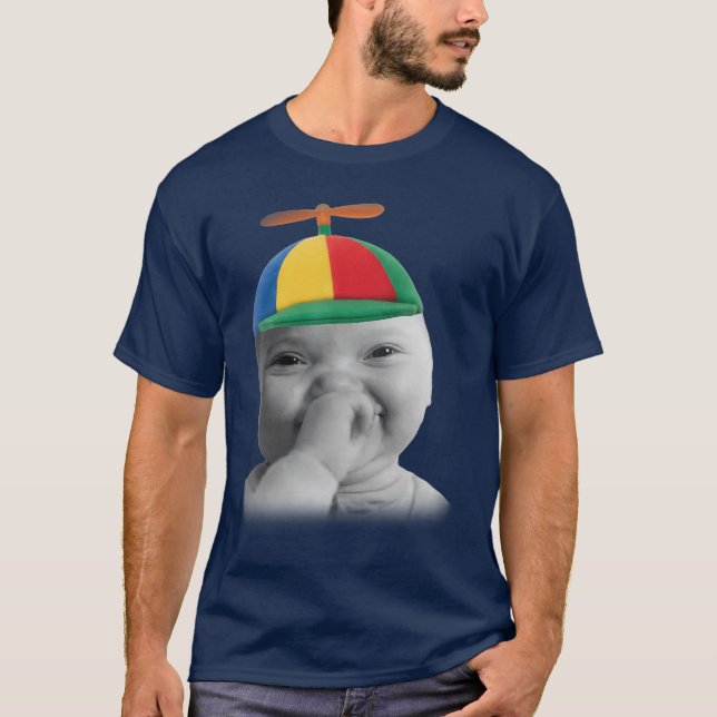 Camiseta Bebê de Nicho de IA Resistente Segurando Meme de R (Frente)