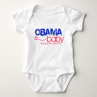 Camiseta Bebê de Obama - Barack para Prez 08 -