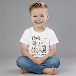 Camiseta Bebê de Primeiro Aniversário Personalizado Dois Se