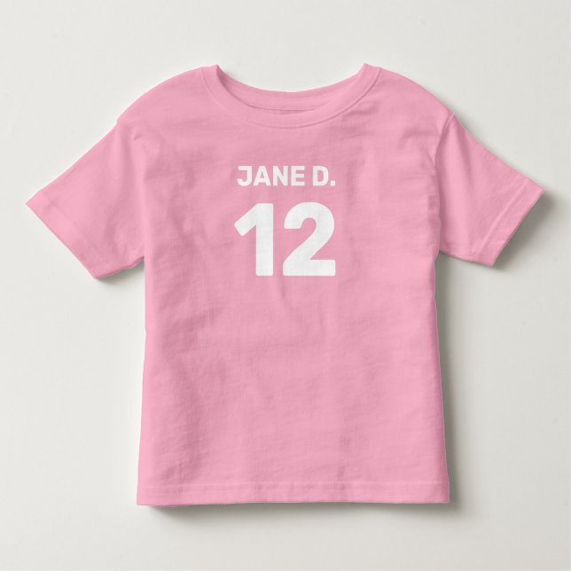 Camiseta Bebé de rosa personalizável (designe frente e vers (Frente)