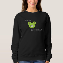 Camiseta Bebê de sapo fofo pedindo para ser seu namorado