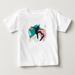 Camiseta Bebê de skate