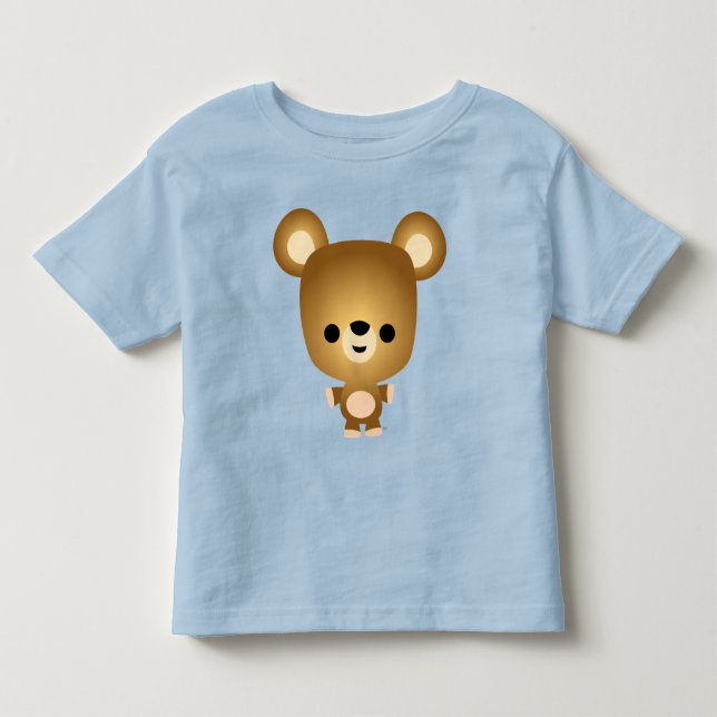 Camiseta Bebê de Urso de Cartoon Bonito (Frente)