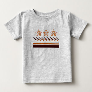 Camiseta Bebê de Verão Três Listras com Estrelas