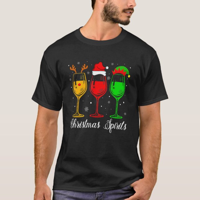 Camiseta Bebê de vinho Espíritos de Natal Xmas Santa Hat (Frente)