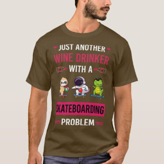 Camiseta Bebê de Vinho Skateboard Skateboarder