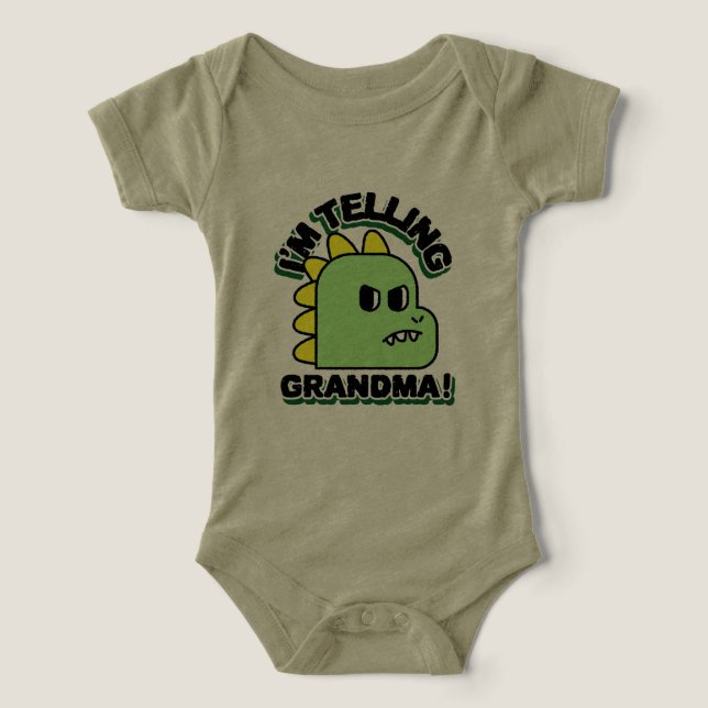 Camiseta Bebê Dinossauro (Design frontal)