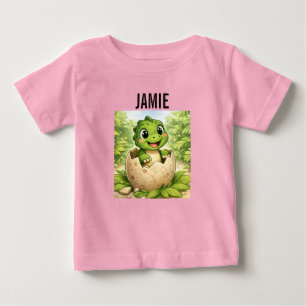 Camiseta Bebê Dinossauro Adorável Recém-Nascido Menino