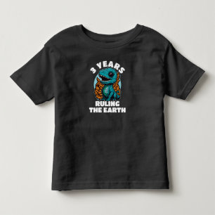 Camiseta Bebê Dinossauro, Aniversário De Três Anos