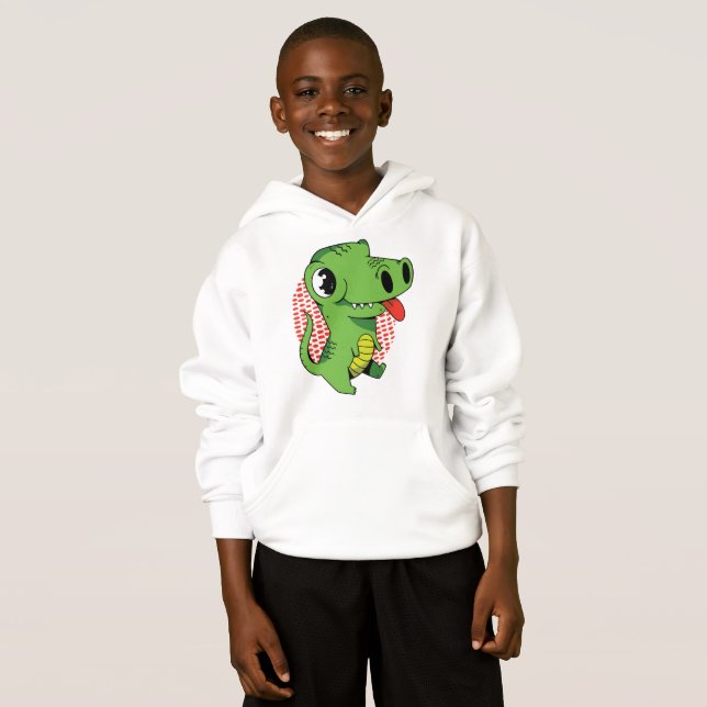 Camiseta Bebê Dinossauro Engraçado e Fofo (Frente Completa)