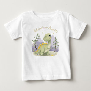 Camiseta Bebê Dinossauro Fofo