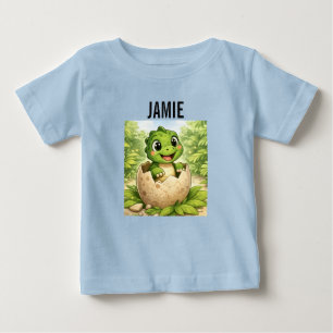 Camiseta Bebê Dinossauro Recém-Nascido Adorável Criança Peq