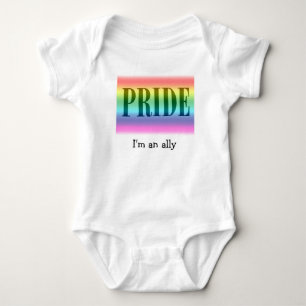 Camiseta Bebê do aliado do orgulho