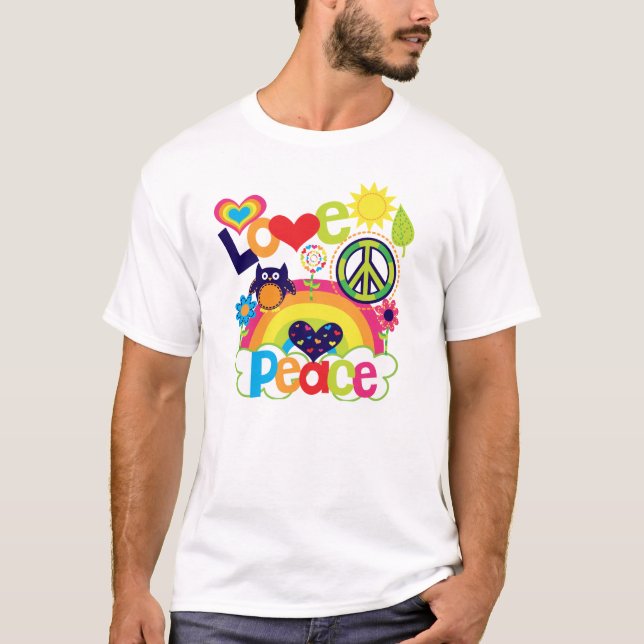 Camiseta Bebê do amor e da paz (Frente)