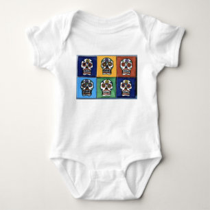 Camiseta Bebê do crânio do açúcar