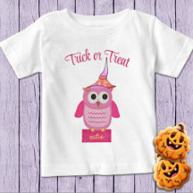 Camiseta Bebê do Halloween Rosa
