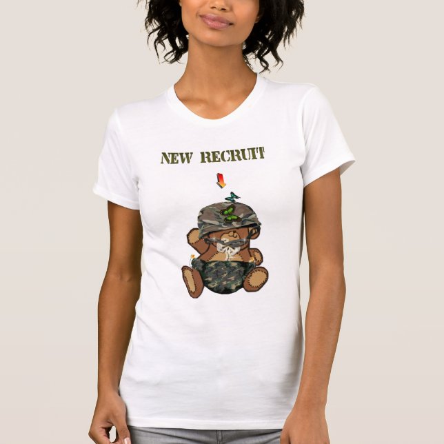 Camiseta Bebê do recruta do *New (Frente)