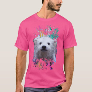 Camiseta Bebê do Urso Polar Colorido