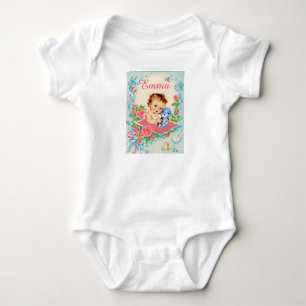 Camiseta Bebé do vintage uma parte